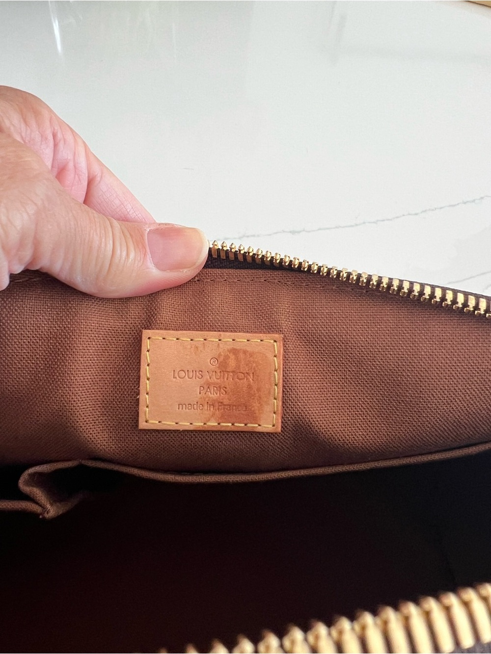 Louis Vuitton Monogram Canvas Top-Handle Satchel in Brown & Tan - Picture 5 of 7